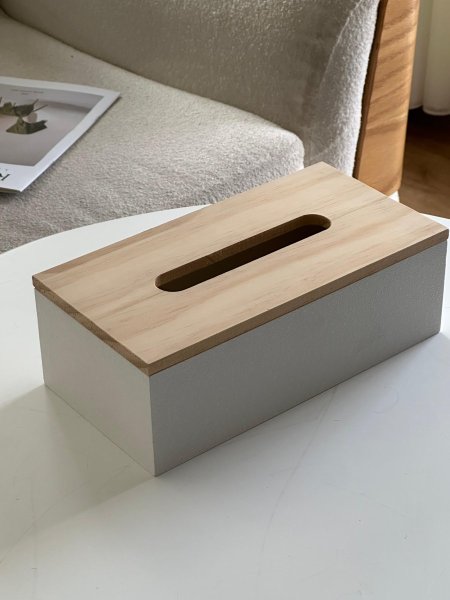 علبه محارم جبصين غطا خشب