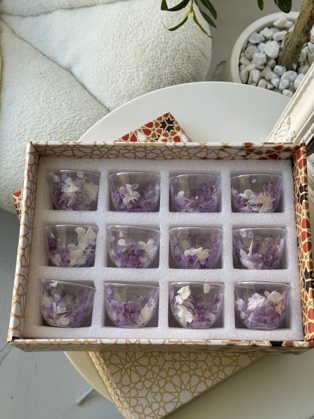 طقم فناجين ساده دبل جلاس/12