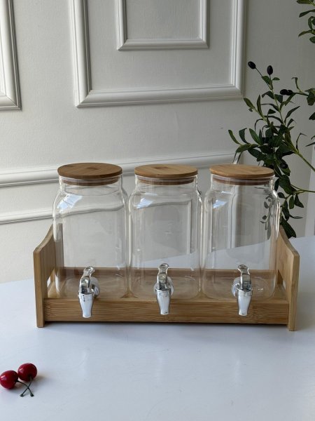 طقم 3 شربات مع حنيفه قاعده بامبو