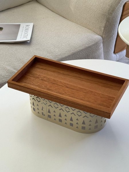 مضيفه خشب قاعده حديد