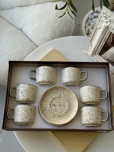 طقم فناجين  قهوه منقط6+6