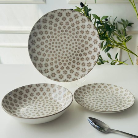 طقم صحون بورسلان 18 قطعه