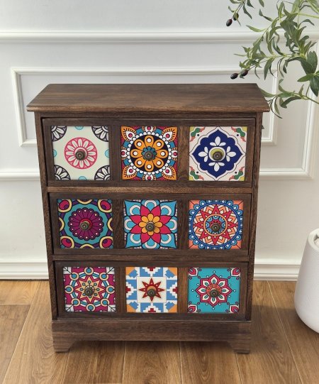 كومودين مغربي 9 جوارير (75*60*27سم)