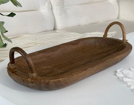 جاط فواكه بامبو + 2 يد (53*25سم)