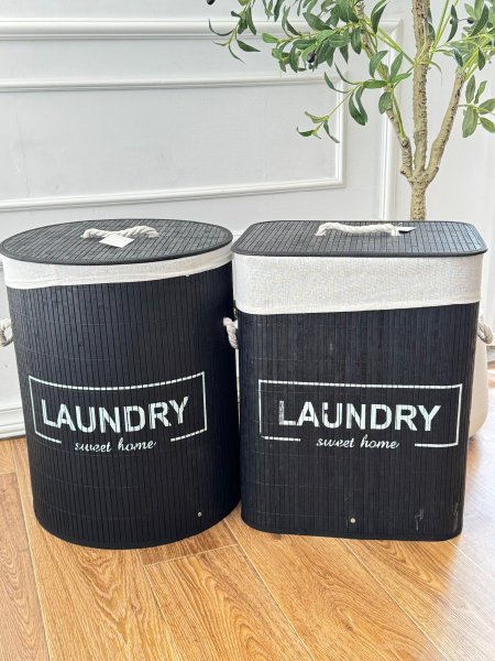 سله غسل قماش اسود(40*50سم)