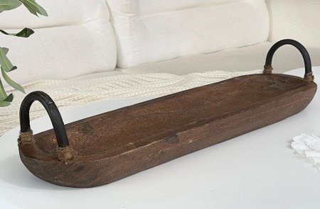 جاط فواكه بامبو + 2 يد (63*18سم)