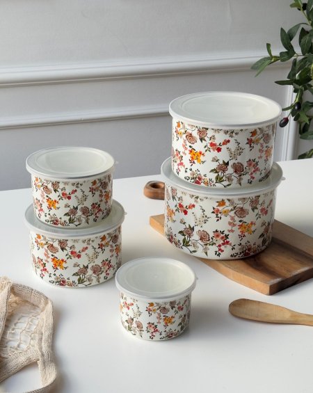 طقم تبرويل توتيا مورد 5 قطع (10-18سم)