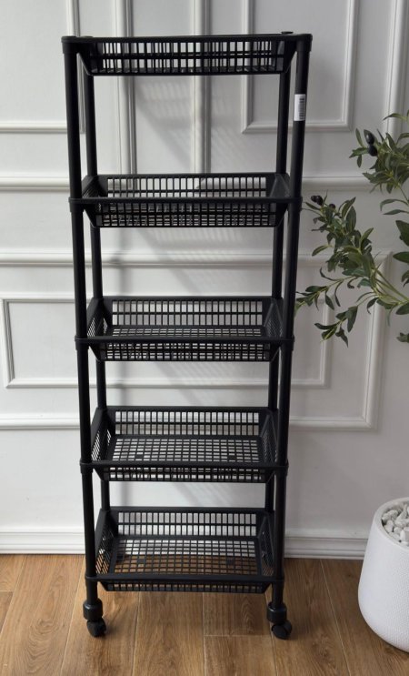 ستاند بلاستيك 5 طبقات متعددة الاستخدام (50*36*123cm)