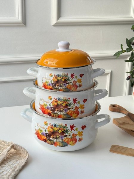 طقم طناجر توتيا مورد 3 قطع (18-20-22سم)