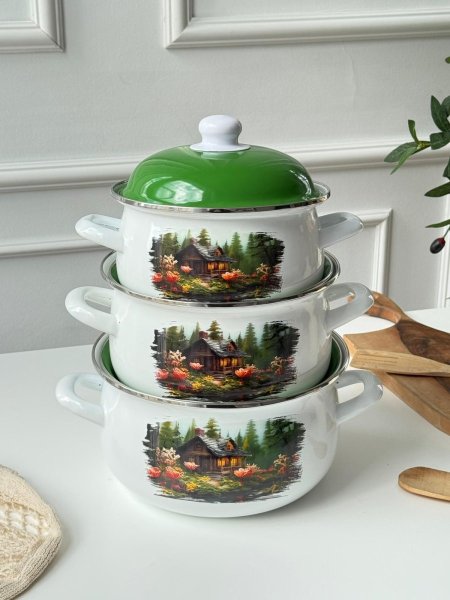 طقم طناجر توتيا مورد 3 قطع (18-20-22CM)