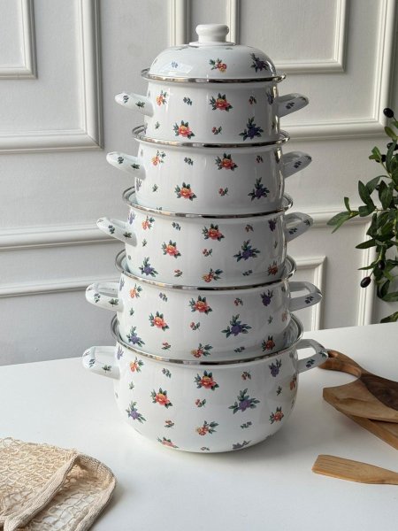 طقم طناجر توتيا مورد 5 قطع (18cm-26cm)