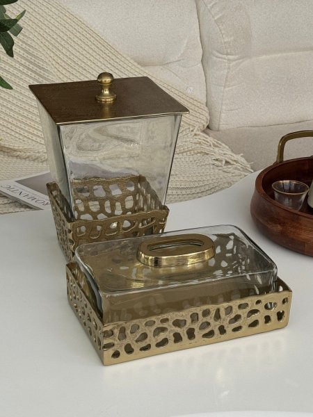 سطل + علبه محارم هندي (26*13*10سم)