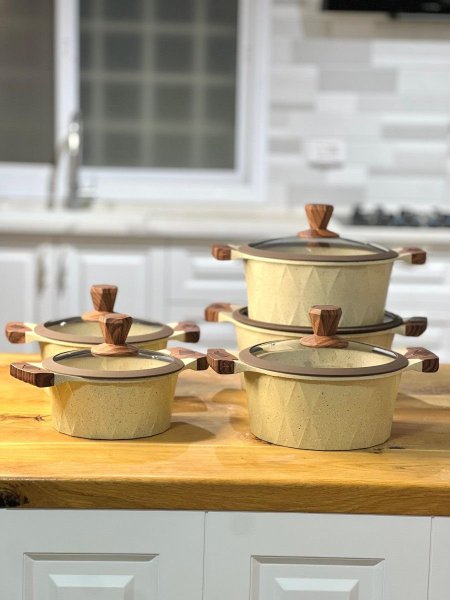 طقم طناجر دبابه 5 قطع (22 + 24 + 26 + 28 + 30سم)