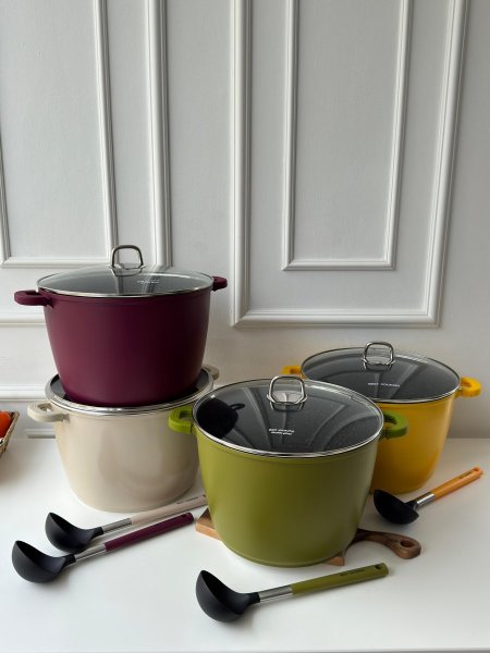 طنجره جرانيت ملون بيست طويل 32 سم