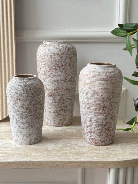 طقم فازات حجر 3 قطع (18*9+21*11+25*12سم)