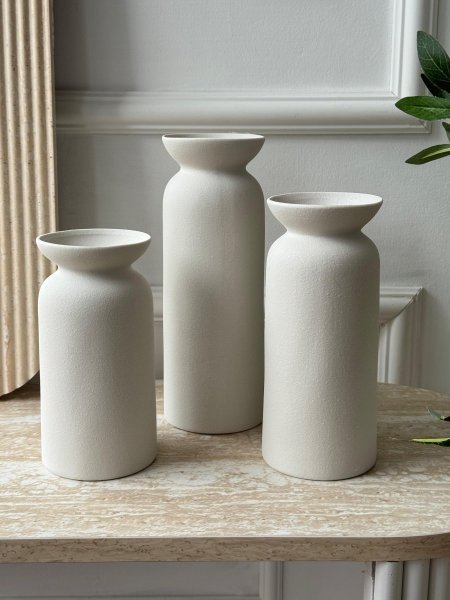 طقم فازات حجر 3 قطع (18*9+21*9+25*9سم)