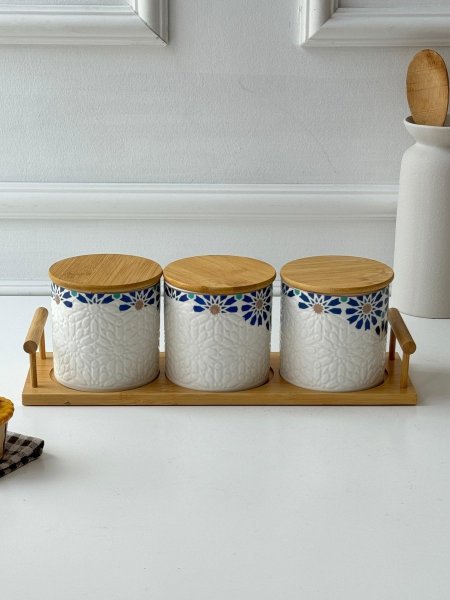 طقم سكريات بورسلان ستاند بامبو(9.5*10سم)