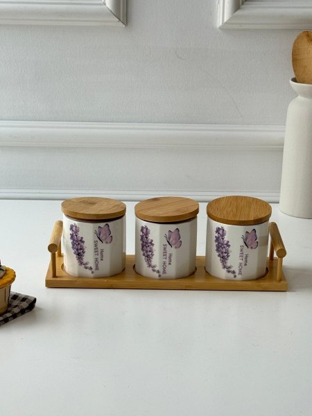 طقم سكريات بورسلان ستاند بامبو(7.5*8سم)