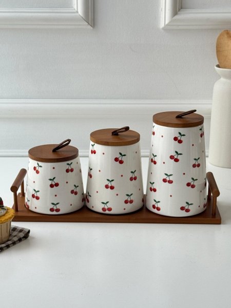 طقم سكريات بورسلان ستاند بامبو (36*17*10سم)