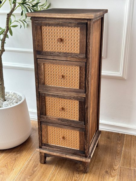 خزانه خشب 4 جوارير (30*80سم)