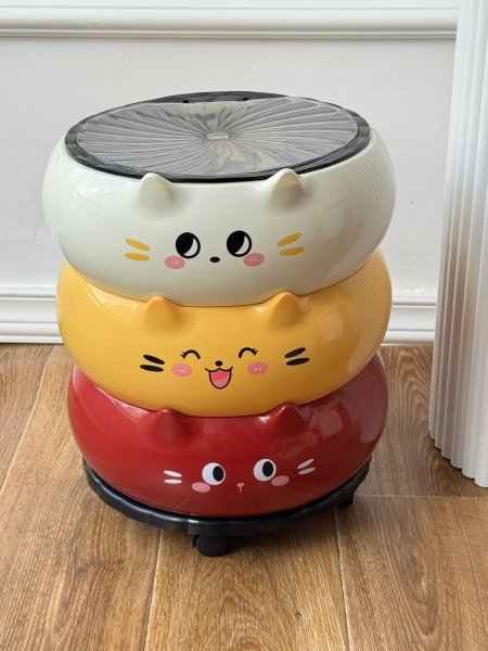 سطل نفايات ملون 15 لتر (37*31سم)