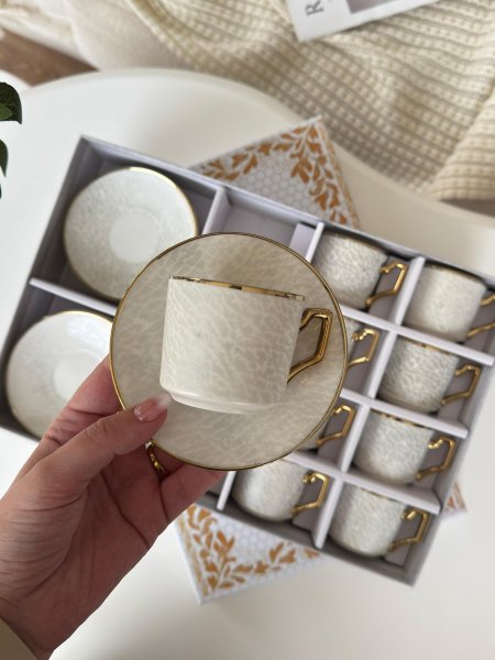 طقم فناجين قهوه بورسلان 12+12