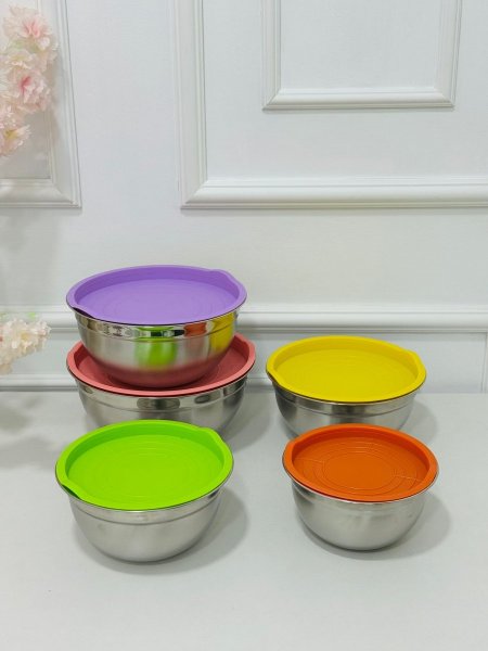 طقم تبرويل ستانلس غطاء سيلكون/5