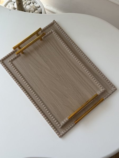 طقم صواني خشب (34*24 + 40*30 سم)