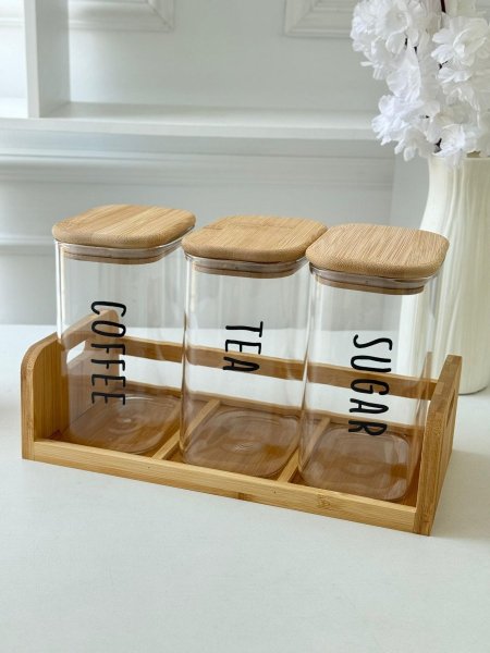 طقم سكريات ستاند بامبو