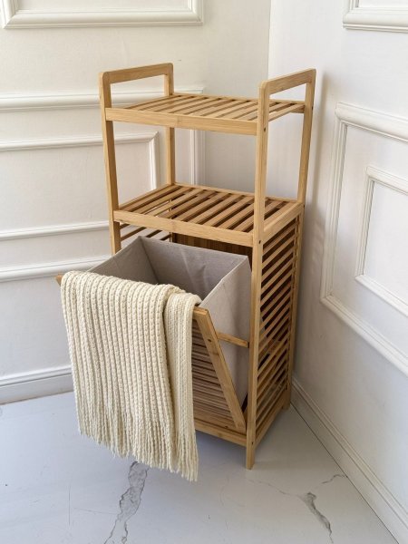 خزانه حمام بامبو رفين+سله غسيل