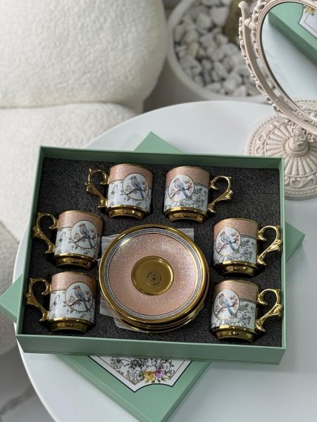 طقم فناجين قهوه بورسلان6+6