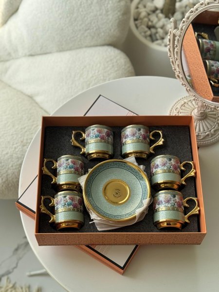 طقم فناجين قهوه بورسلان6+6