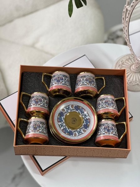 طقم فناجين قهوه بورسلان6+6 <br> <span class='text-color-warm'>سيتوفر قريباً</span>