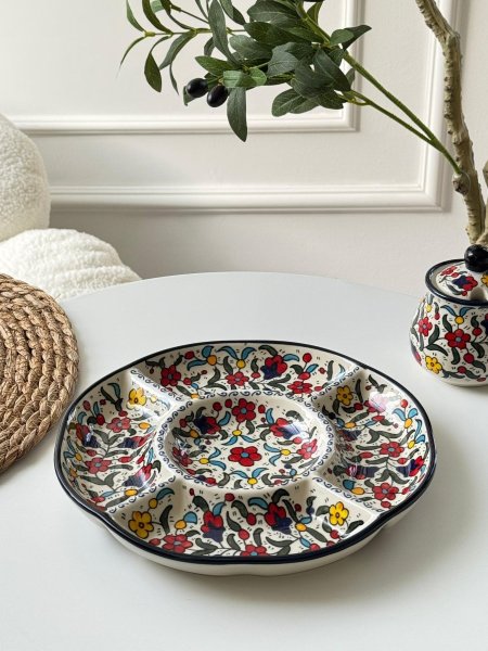 جاط مدور مقسم خزف