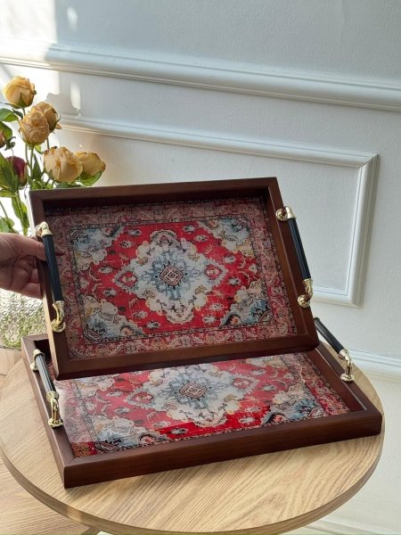 طقم صواني مغربي مستطيل/2