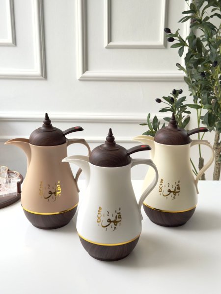 براد قهوه بلاستيك خشبي كبسه1لتر